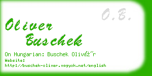 oliver buschek business card